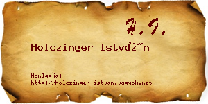 Holczinger István névjegykártya